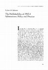 Research paper thumbnail of Editor's Column: The Publishability of PMLA Submissions: Policy and Practice