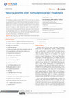 Research paper thumbnail of Velocity profiles over homogeneous bed roughness