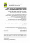 Research paper thumbnail of Millets for Food and Nutritional Security in the Context of Climate Resilient Agriculture: A Review