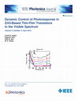 Research paper thumbnail of Dynamic control of photoresponse in ZnO-based thin-film transistors in the visible spectrum