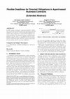 Research paper thumbnail of Flexible Deadlines for Directed Obligations in Agent-based Business Contracts (Extended Abstract)