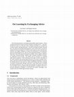 Research paper thumbnail of Learning by Exchanging Advice