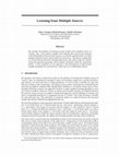 Research paper thumbnail of Learning from Multiple Sources