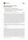 Research paper thumbnail of Special Issue “Analysis for Power Quality Monitoring”