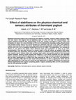 Research paper thumbnail of Effect of stabilizers on the physico-chemical and sensory attributes of thermized yoghurt