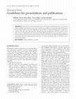 Research paper thumbnail of Guidelines for presentations and publications