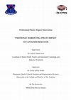 Research paper thumbnail of Professional Master Degree Dissertation EMOTIONAL MARKETING AND ITS IMPACT ON CONSUMER BEHAVIOR Supervision