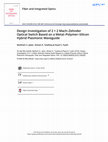 Research paper thumbnail of Design Investigation of 2 × 2 Mach–Zehnder Optical Switch Based on a Metal–Polymer–Silicon Hybrid Plasmonic Waveguide