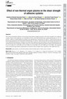 Research paper thumbnail of Effect of non-thermal argon plasma on the shear strength of adhesive systems