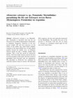 Research paper thumbnail of Allomermis solenopsi n. sp. (Nematoda: Mermithidae) parasitising the fire ant Solenopsi s invicta Buren (Hymenoptera: Formicidae) in Argentina