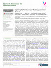 Research paper thumbnail of Exploring the Nutritional and Medicinal potential of Spirulina