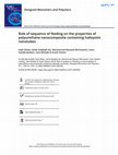 Research paper thumbnail of Role of sequence of feeding on the properties of polyurethane nanocomposite containing halloysite nanotubes