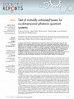 Research paper thumbnail of Test of mutually unbiased bases for six-dimensional photonic quantum systems