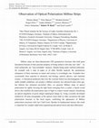 Research paper thumbnail of Observation of optical polarization Möbius strips