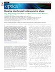 Research paper thumbnail of Shearing interferometry via geometric phase