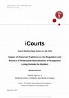 Research paper thumbnail of Impact of Historical Traditions on the Regulation and Practice of Preferential Naturalization of Hungarians Living Outside the Borders