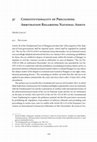 Research paper thumbnail of Constitutionality of Precluding Arbitration Regarding National Assets