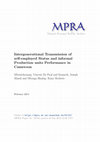 Research paper thumbnail of Transmission Intergénérationelle de l’Entrepreneuriat et Performance des Unités de Production Informelles au Cameroun