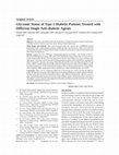 Research paper thumbnail of Glycemic Status of Type 2 Diabetic Patients Treated with Different Single Anti-diabetic Agents