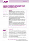 Research paper thumbnail of Exploring newly qualified midwives' experiences of acquiring competence and confidence during midwifery training in Zimbabwe