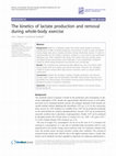 Research paper thumbnail of The kinetics of lactate production and removal during whole-body exercise