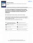 Research paper thumbnail of A critical investigation of proposed electrostatic corrections to quantum mechanical volumes: the importance of variation and the irrelevance of imbalance