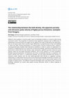 Research paper thumbnail of The relationship between the bulk density, the apparent porosity and ultrasonic pulse velocity of highly porous limestone, examples from Hungary