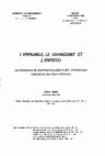 Research paper thumbnail of L'immuable, le changeant et l'imprevu- les economies de plantation bamileke et beti du cameroun confrontees aux chocs exterieurs