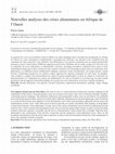 Research paper thumbnail of Nouvelles analyses des crises alimentaires en Afrique de l’Ouest