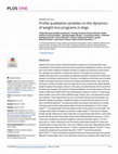 Research paper thumbnail of Profile qualitative variables on the dynamics of weight loss programs in dogs