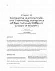 Research paper thumbnail of Comparing Learning Styles and Technology Acceptance of Two Culturally Different Groups of Students