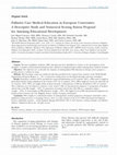 Research paper thumbnail of Palliative Care Medical Education in European Universities: A Descriptive Study and Numerical Scoring System Proposal for Assessing Educational Development