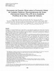 Research paper thumbnail of Documento de Posición Oficial sobre la Promoción Global de Cuidados Paliativos: Recomendaciones del Grupo Internacional Asesor PAL-LIFE de la Academia Pontificia de la Vida, Ciudad del Vaticano