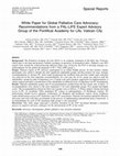 Research paper thumbnail of White Paper for Global Palliative Care Advocacy: Recommendations from a PAL-LIFE Expert Advisory Group of the Pontifical Academy for Life, Vatican City