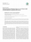 Research paper thumbnail of Solvent Extraction of Thorium Using 5,11,17,23-Tetra[(2-ethyl acetoethoxyphenyl)(azo)phenyl]calix[4]arene