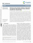 Research paper thumbnail of Ultrasonic spray pyrolysis synthesis of TiO2/Al2O3 microspheres with enhanced removal efficiency towards toxic industrial dyes