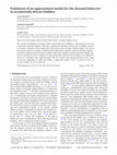 Research paper thumbnail of Validation of an approximate model for the thermal behavior in acoustically driven bubbles