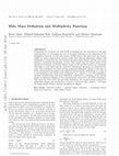 Research paper thumbnail of Halo mass definition and multiplicity function