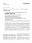 Research paper thumbnail of Disparities in Antenatal Care Visits between Urban and Rural Ethiopian Women