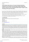 Research paper thumbnail of Social Media Intervention to Promote Smoking Treatment Utilization and Cessation Among Alaska Native People Who Smoke: Protocol for the Connecting Alaska Native People to Quit Smoking (CAN Quit) Pilot Study