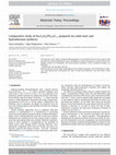 Research paper thumbnail of Comparative study of Na3V2Ox(PO4)2F3-x prepared via solid-state and hydrothermal synthesis