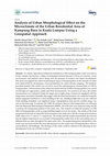 Research paper thumbnail of Analysis of Urban Morphological Effect on the Microclimate of the Urban Residential Area of Kampung Baru in Kuala Lumpur Using a Geospatial Approach