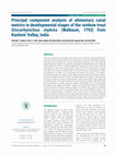 Research paper thumbnail of Principal component analysis of alimentary canal metrics in developmental stages of the rainbow troutOncorhynchus mykiss (Walbaum, 1792) from Kashmir Valley, India