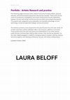 Research paper thumbnail of Beloff Laura Selected Art Works Portfolio 2024