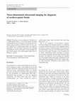 Research paper thumbnail of Three-dimensional ultrasound imaging for diagnosis of urethrovaginal fistula