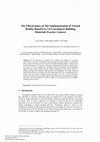 Research paper thumbnail of The Effectiveness of The Implementation of Virtual Reality-Based Era 5.0 Learning in Building Materials Practice Courses