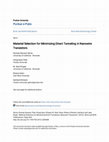 Research paper thumbnail of Material Selection for Minimizing Direct Tunneling in Nanowire Transistors