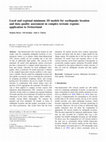 Research paper thumbnail of Local and regional minimum 1D models for earthquake location and data quality assessment in complex tectonic regions: application to Switzerland