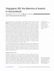 Research paper thumbnail of Vegoganic AB: the dilemma of arsenic in rice products