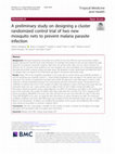 Research paper thumbnail of A preliminary study on designing a cluster randomized control trial of two new mosquito nets to prevent malaria parasite infection